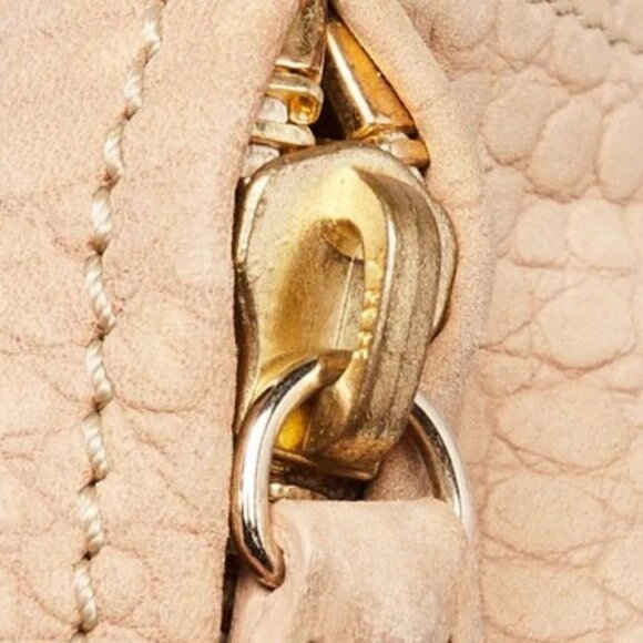 Givenchy Beige Crocodile Stamped Suede Small Pandora Bag - Picture 11 of 12